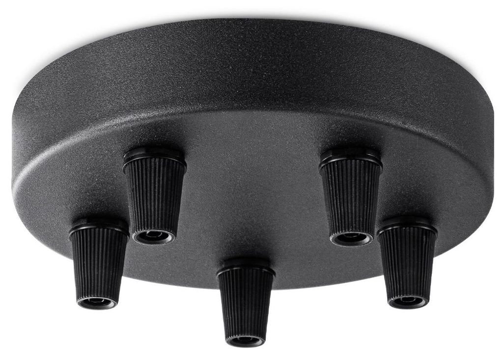 Home Sweet Home Deckenrosette Metall schwarz 5 Lichter