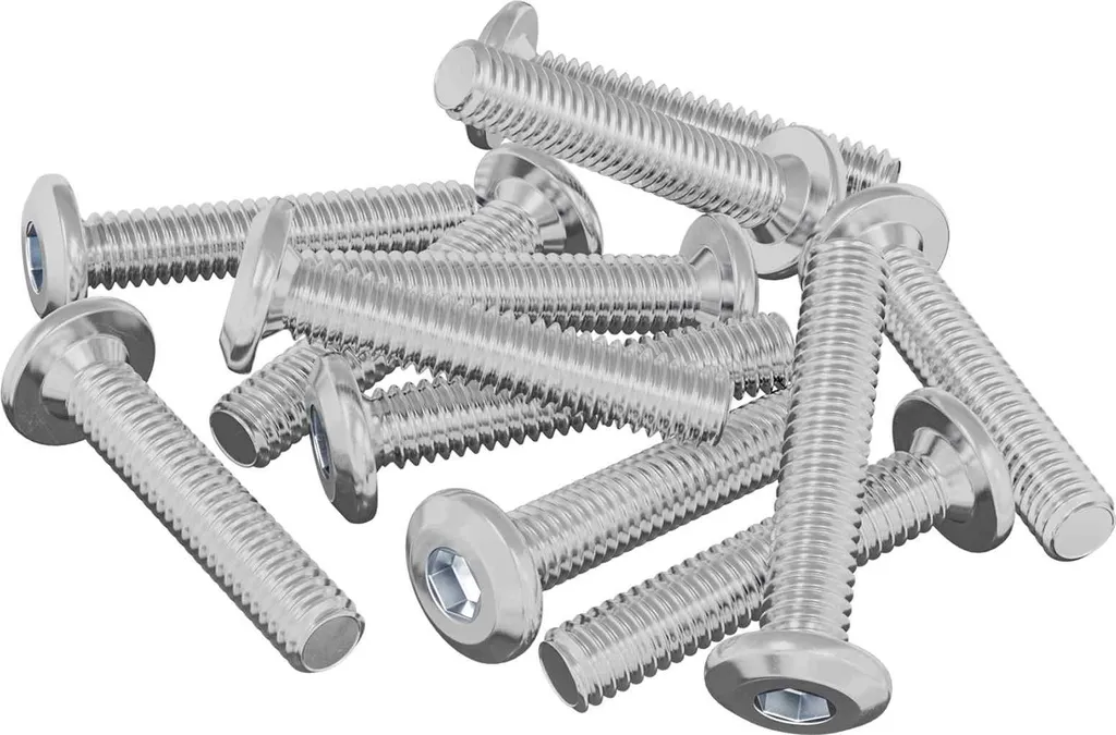 Vis de sécurité en acier argenté pour fixation robuste 2647 pcs
