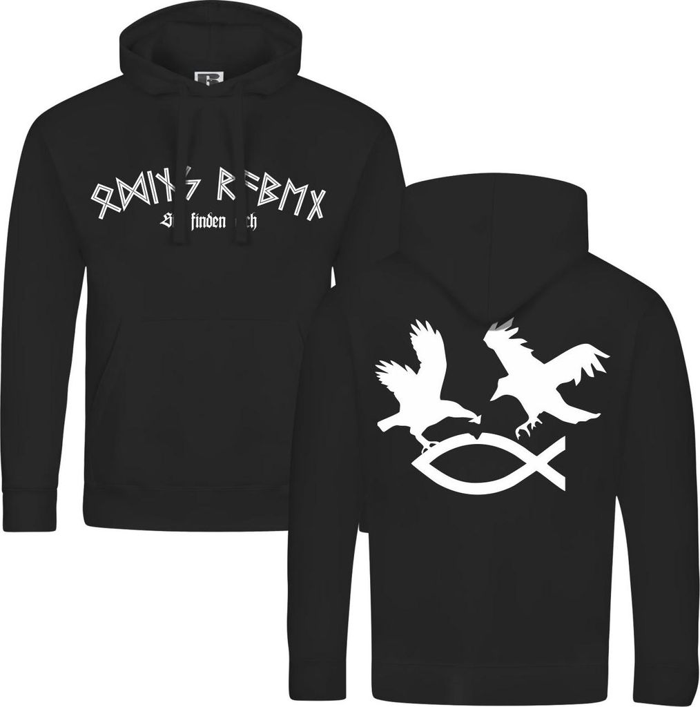 Herren Kapuzenpullover Odin Hugin und Munin Sie finden dich