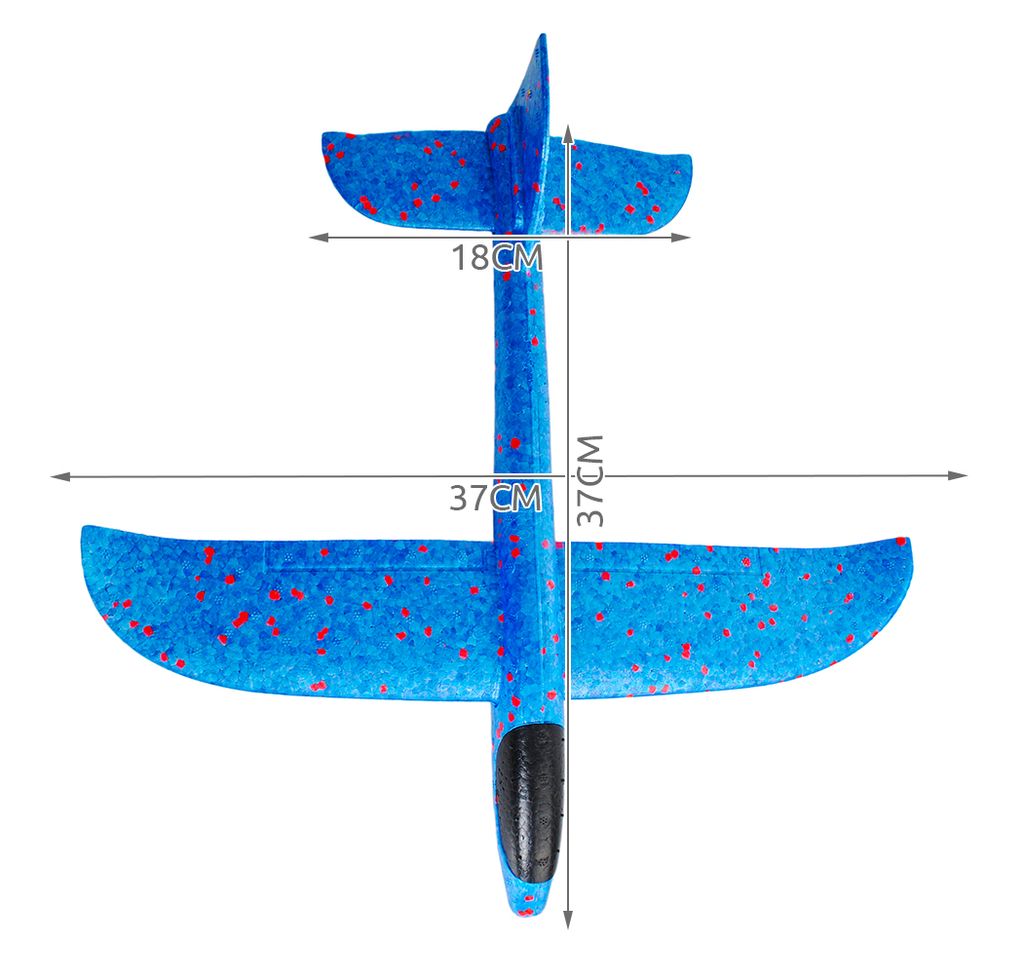 Farbe:Blau MALATEC Styroporflieger Kinder Flugzeug Spielzeug Outdoor manuelles werfen 5 Farben 9135 