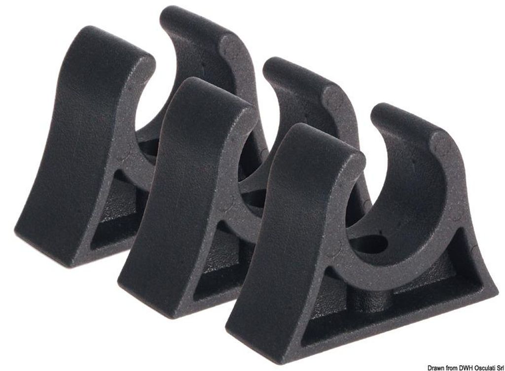 Rohr clip schwarz 22/24 mm Osculati 34.358.22