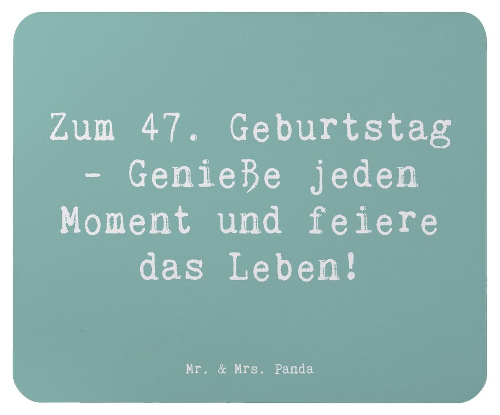 Mr. & Mrs. Panda Mousepad Spruch 47. Geburtstag - Meeresbrise - Geschenk, Mouse Pad, mauspad laptop, Happy Birthday, Geburtstagsgeschenk, Genieße ...