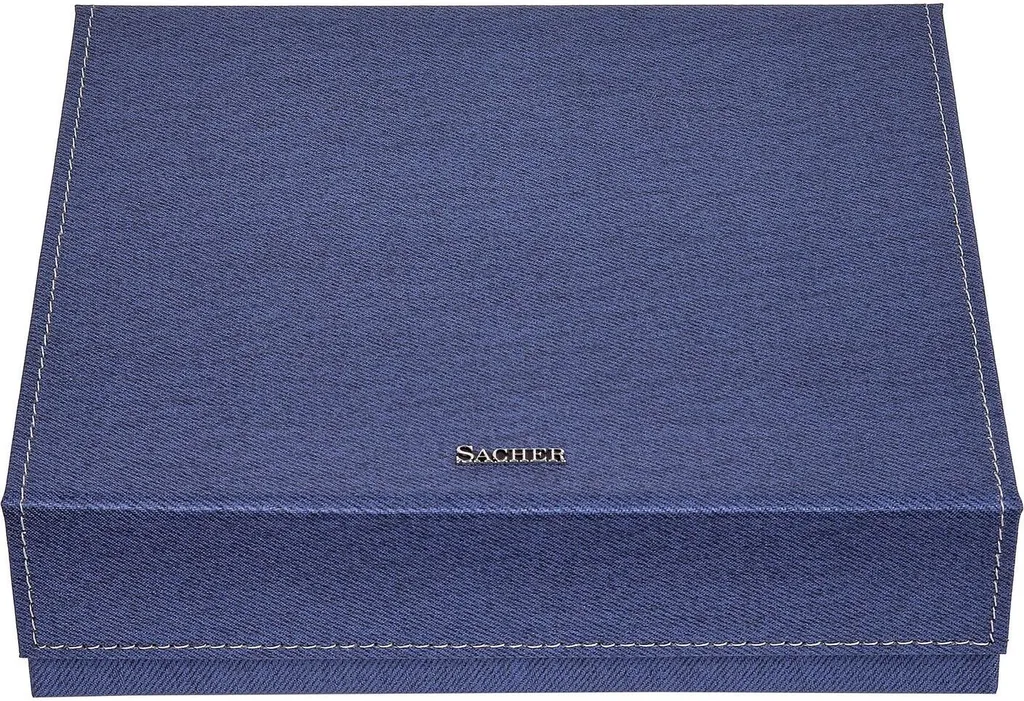 Sacher Nora Blue Boîte à Bijoux Denim Jewellery Case - Coffret de Luxe