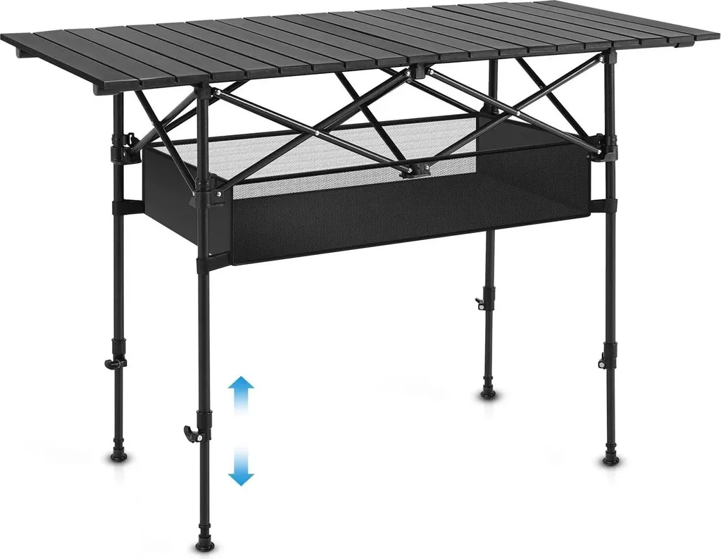 Table de camping pliable 120 cm idéale pour pique-nique et bivouac