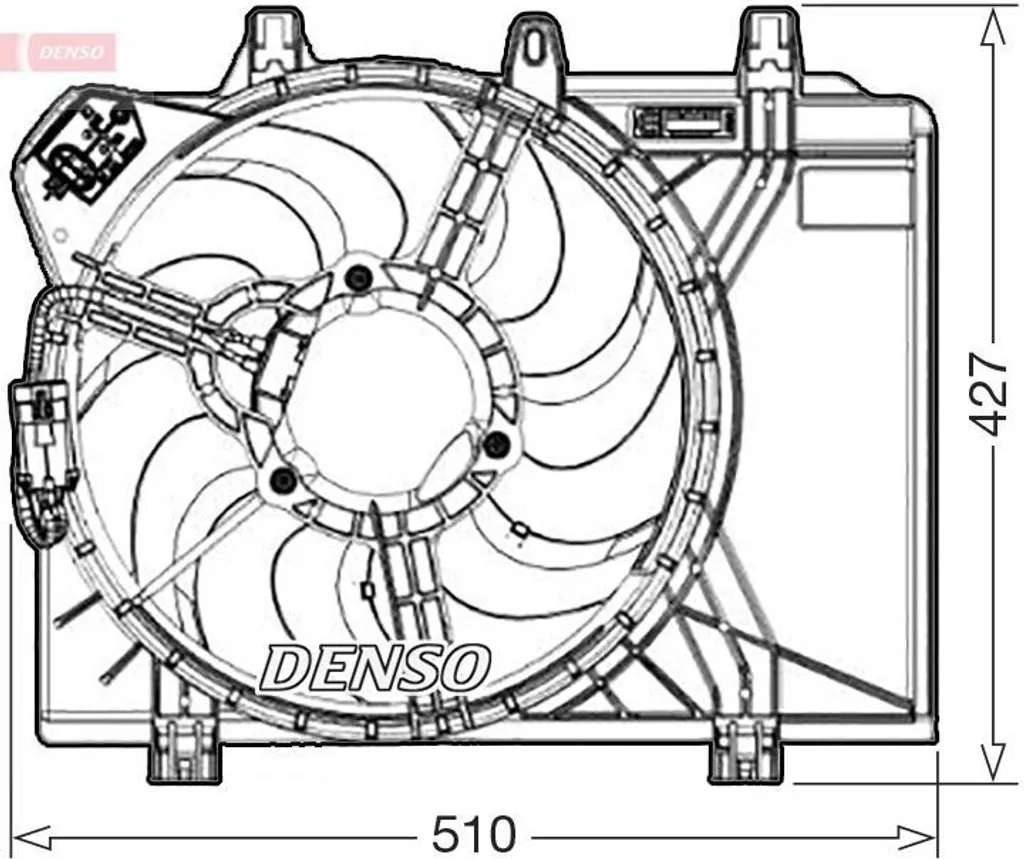 Ventilateur de Radiateur à Eau pour FIAT 500 - Pièce Moteur DER09312
