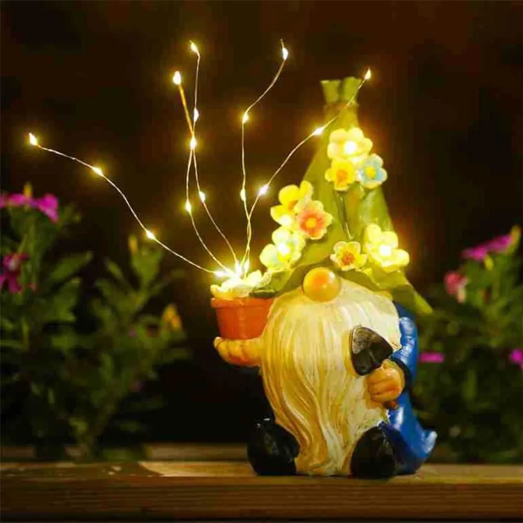 Cadeau Idéal : Nains de Jardin Rigolos à Énergie Solaire pour Maman et Papa