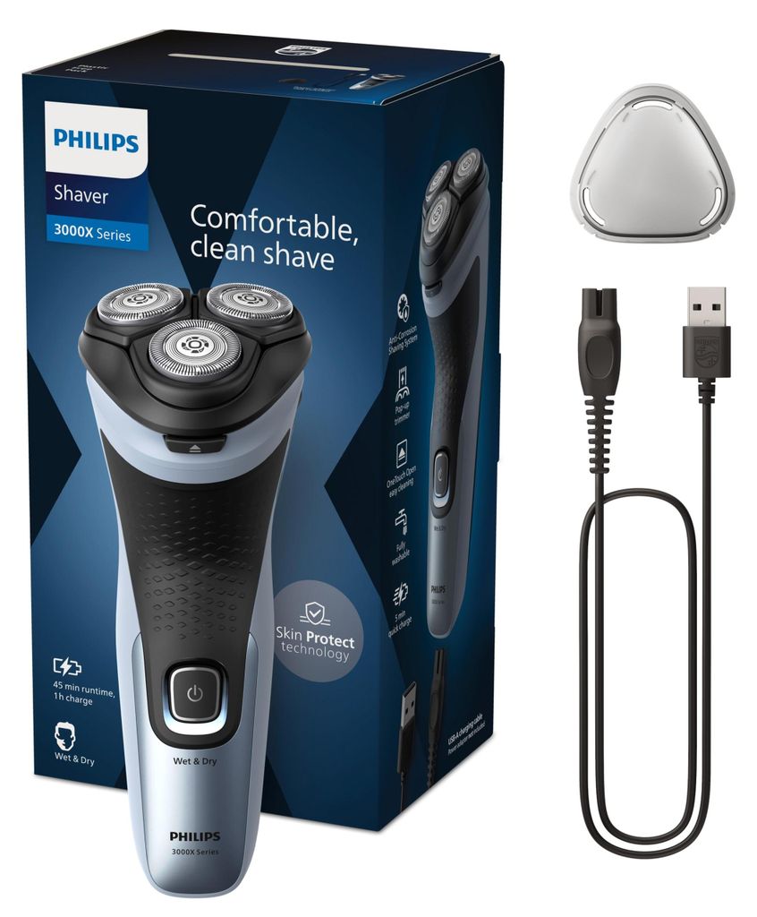 Philips Shaver 3000X Series X3053/00 Elektrischer Nass- und Produktbild 