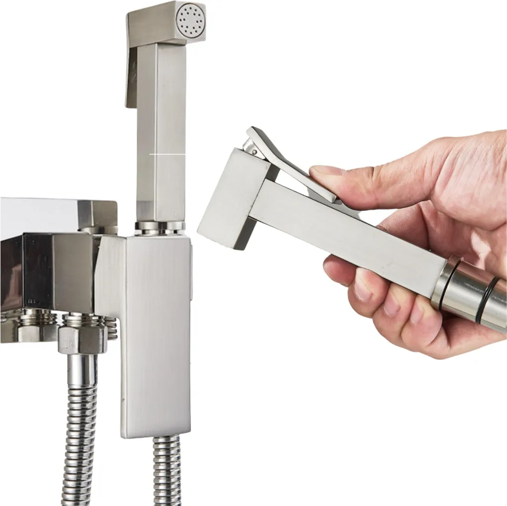 Rubinetto per bidet Ari Classic in ottone spazzolato inox con aeratore, valvola in ceramica