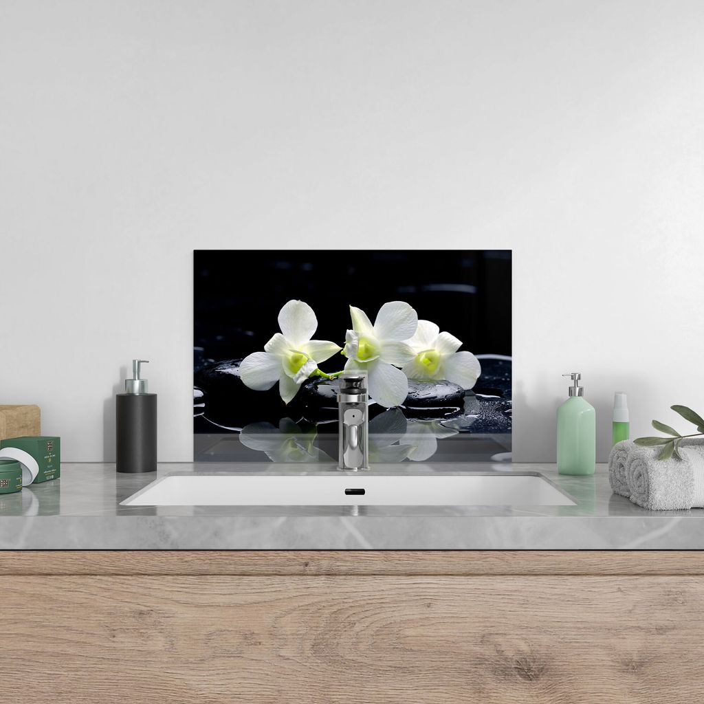 DEQORI Küchenrückwand Glas – Motiv Alte Weltkarte, 60x40 Cm, ESG Sicherheitsglas