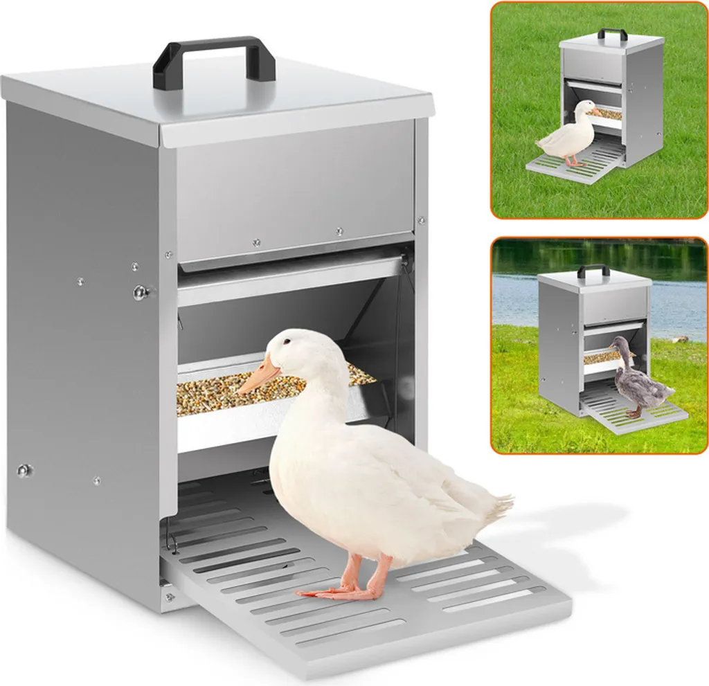 Mangiatoia Jayseuw 5kg in Acciaio per Oche e Tacchini | Anti-Spreco