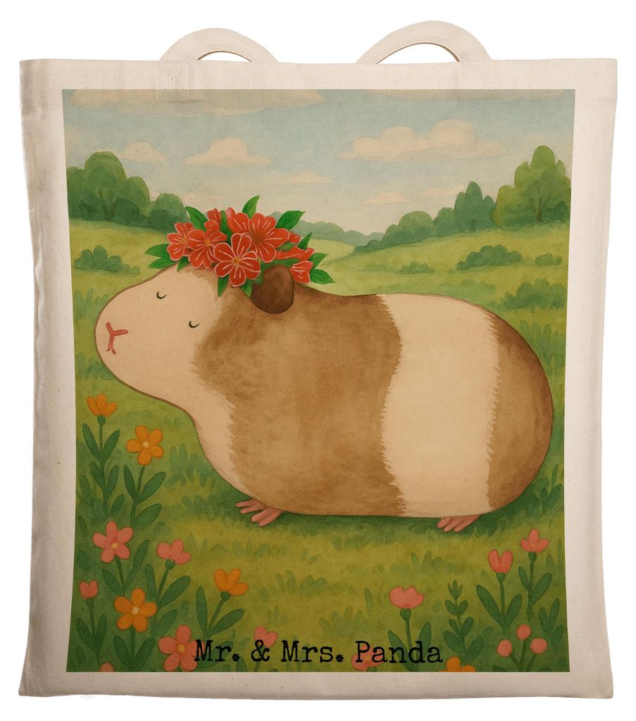 Mr. & Mrs. Panda Tote Bag Meerschweinchen Weisheit Design - Weiß - Geschenk, Spruch, Tasche, Motivation, Wunder, Uni, Laptoptasche, Shopping, Unit...