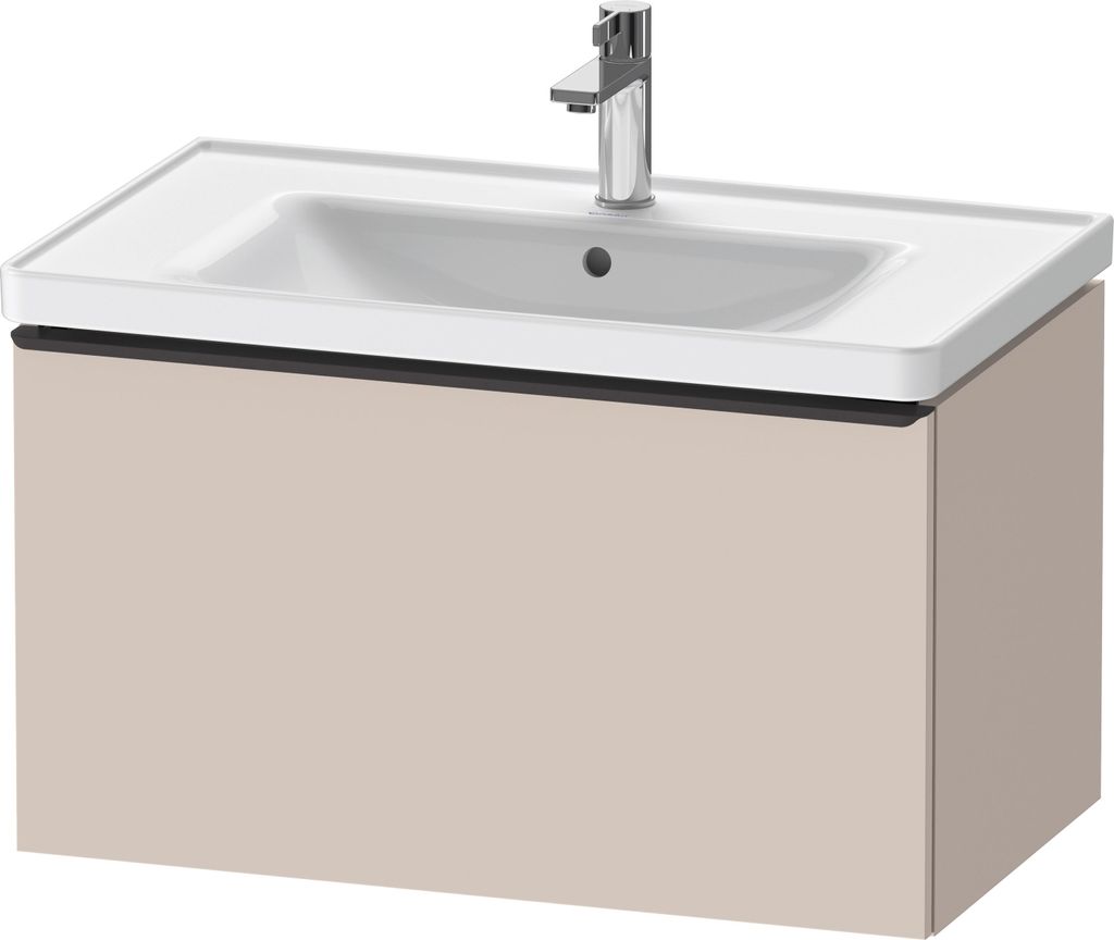Duravit D-Neo Waschtischunterbau wandhängend, 784x440x452mm, 1 Auszug, mit Griff Diamantschwarz, DE42550BD910000