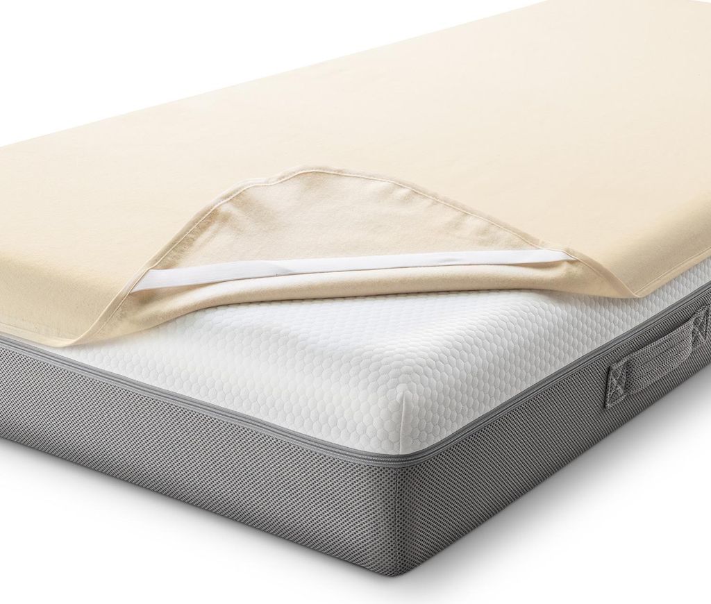 Sleezzz Basic Molton Matratzenschutz 80 x 200 cm, Matratzenschoner aus 100 % Baumwolle, Naturfarben , Fixspann