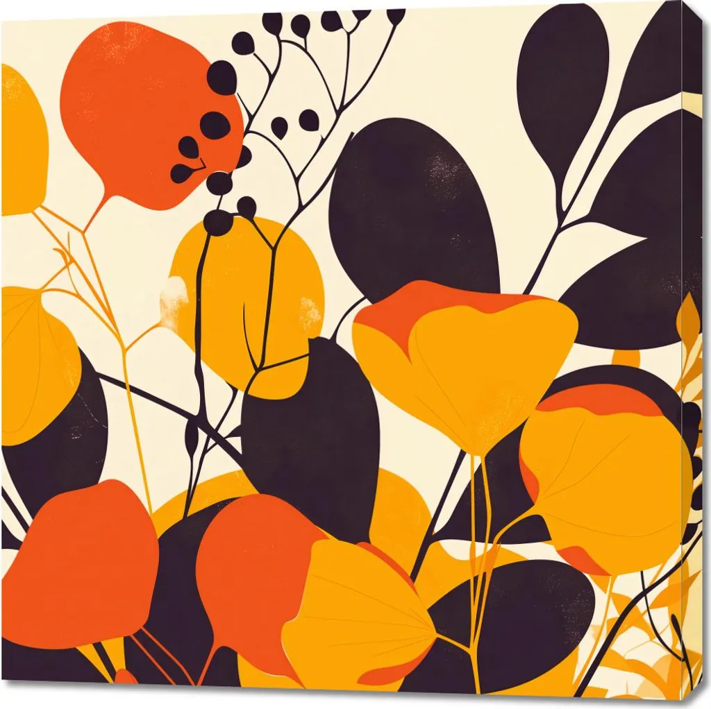 Tableau Image 90 x 90 cm Palette de jardin - Toile Déco pour Salon Chic
