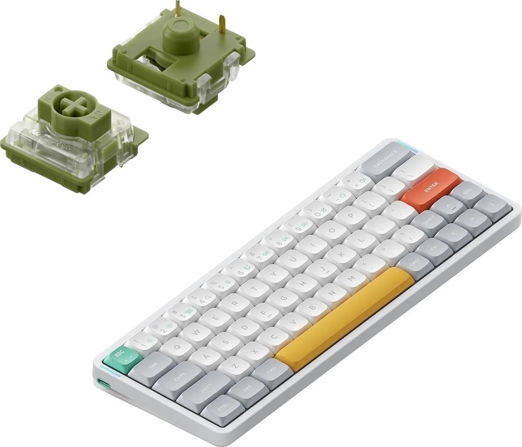 Nuphy Air 60 v2 Moss軸 Nuphy Air 60 赤軸 キーキャップ+ケース付き