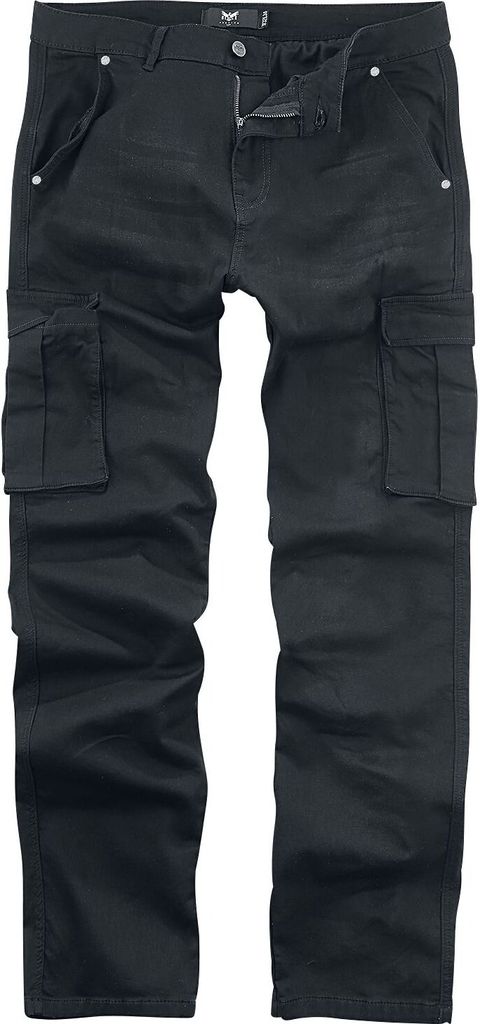 Black Premium by EMP Herren schwarze Cargo-Hose W32L34