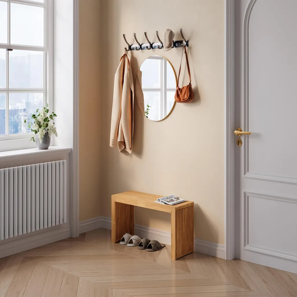 Banc de rangement chaussures pour couloir et entrée en bois