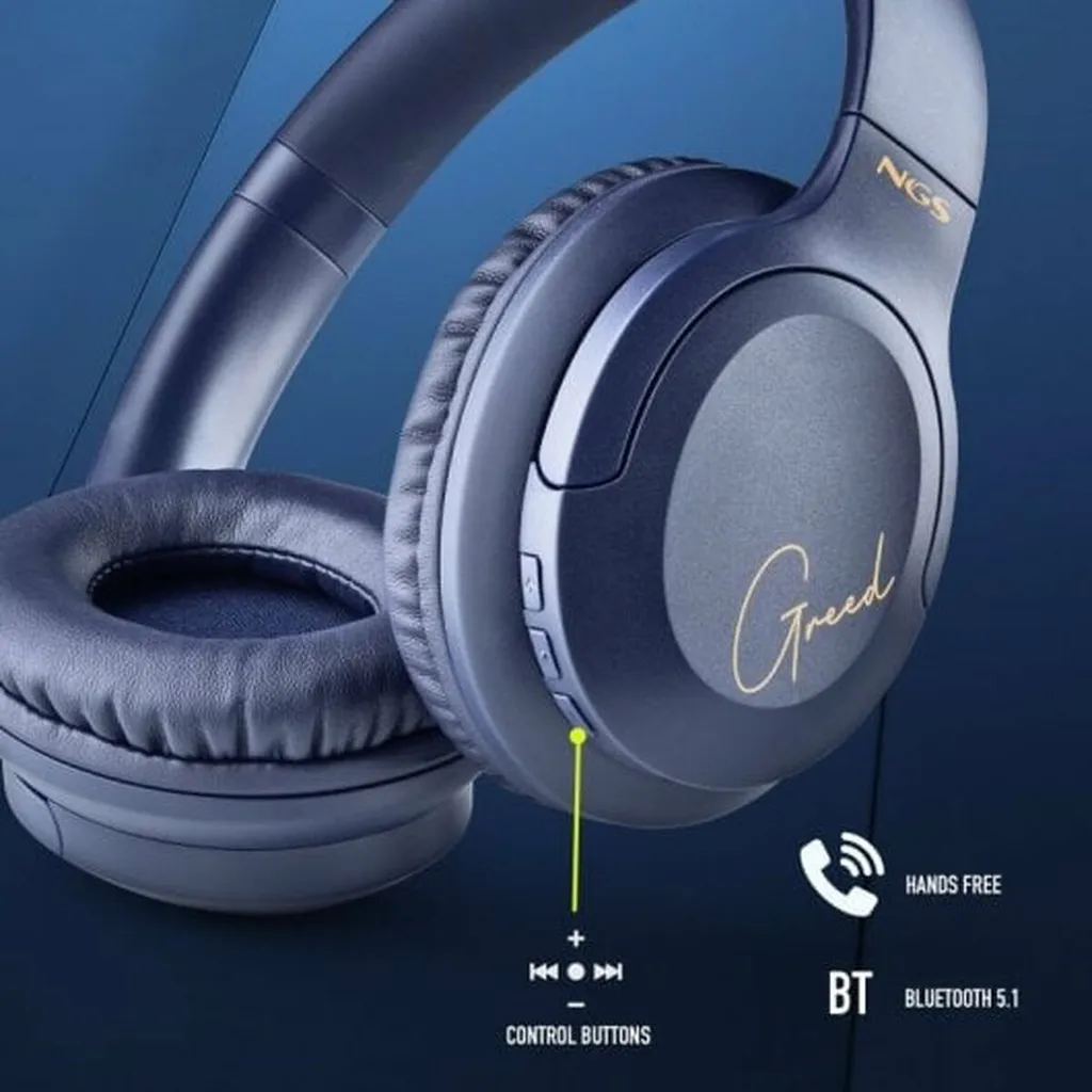 Casque Bluetooth 40h Autonomie NGS Artica Greed Bleu Microphone Intégré - 6