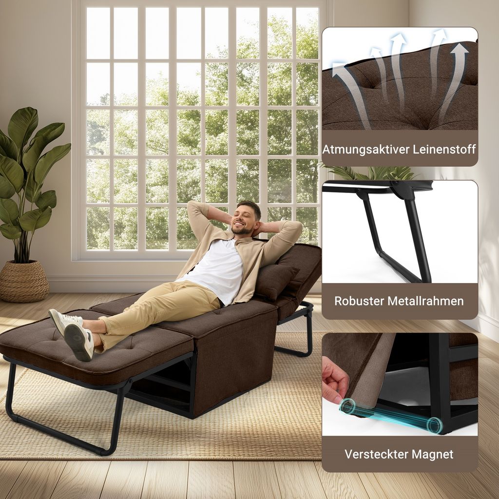 rozkładana sofa 4 w 1, wielofunkcyjny składany stołek, Zdjęcie produktu 6