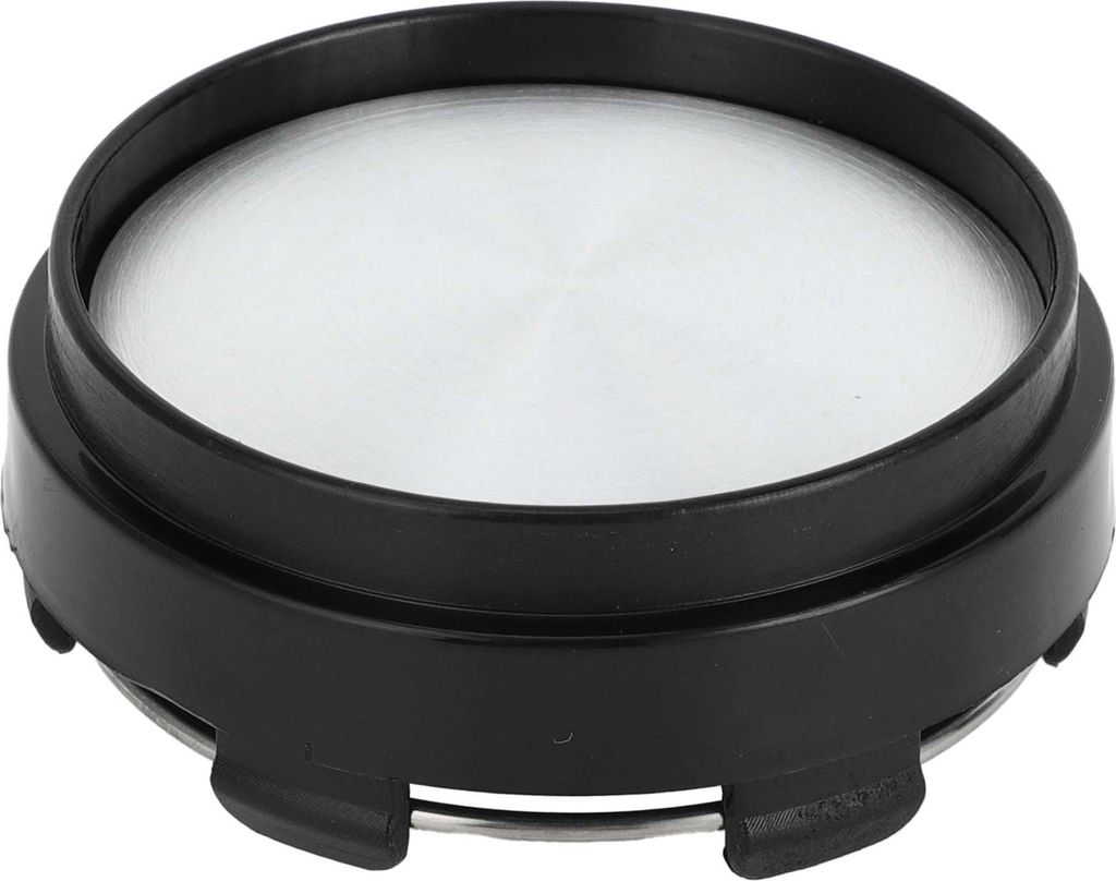 Universal Wheel Center Hub Cap Durable 66mm 2.60" Outside Diameter Vehicle Hub Covers for SUV Truck Automotive Plastic Black Silver Tone