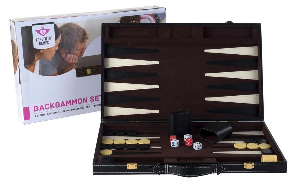 Backgammon DeLuxe 46 cm schwarz