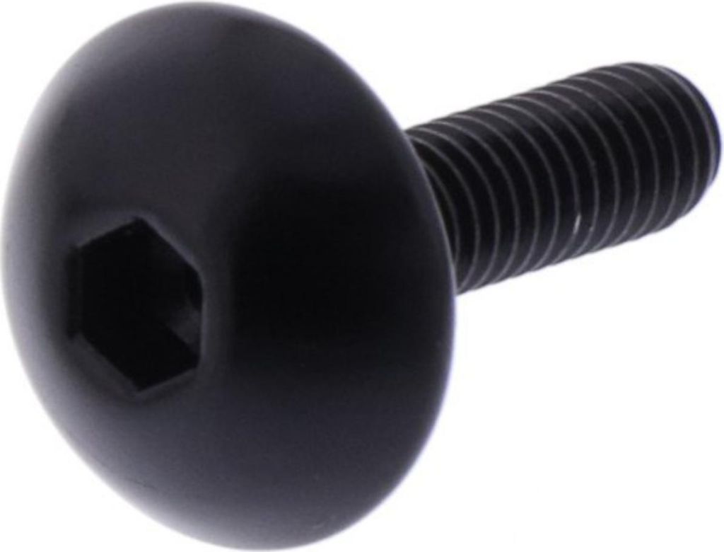 Linsenschraube JMP Bolt M4x0,7mm 15mm Aluminium schwarz