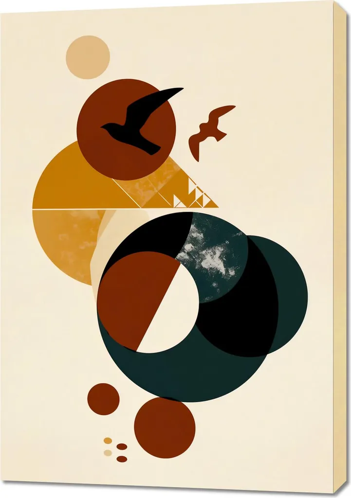 Quadro Grande 70x100 Migrazioni Cosmiche - Pronto da Appendere Moderno