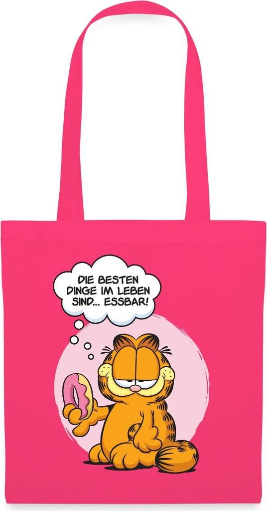 Spreadshirt Garfield Die Besten Dinge Im Leben Sind Essbar Stoffbeutel, One size, Azalea