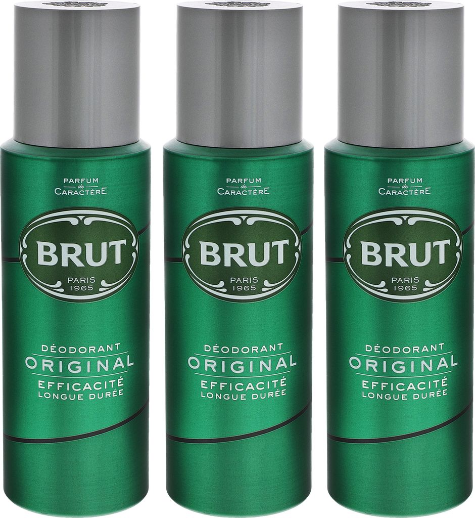 3 x Brut Original Deospray je 200ml pflegt und erfrischt Produktbild 
