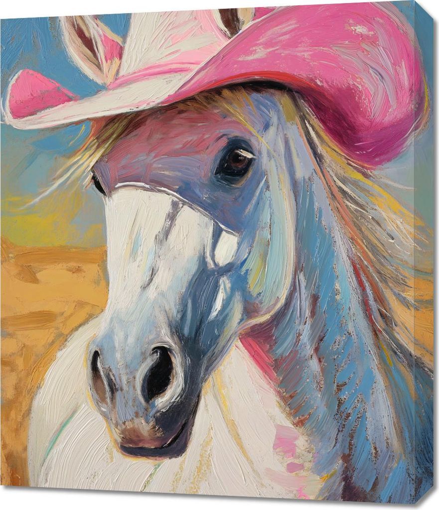 Bild 60x70cm Rosa Hut