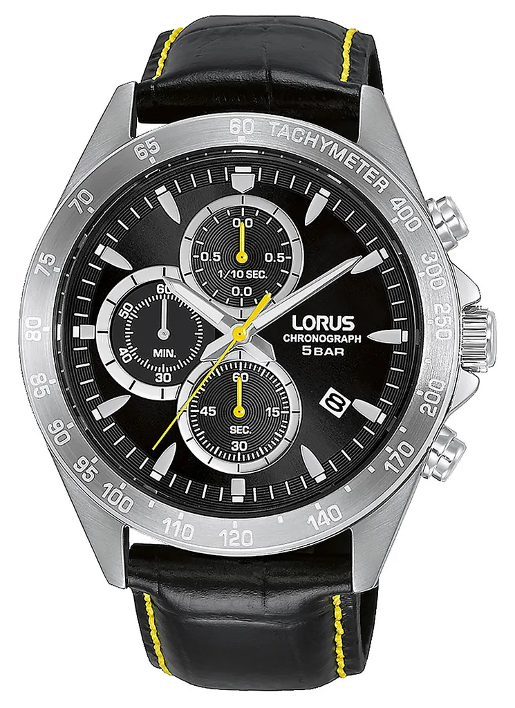 Lorus Sport RM373GX9 Chronographe Étanche 100m avec Cadran Noir et Date