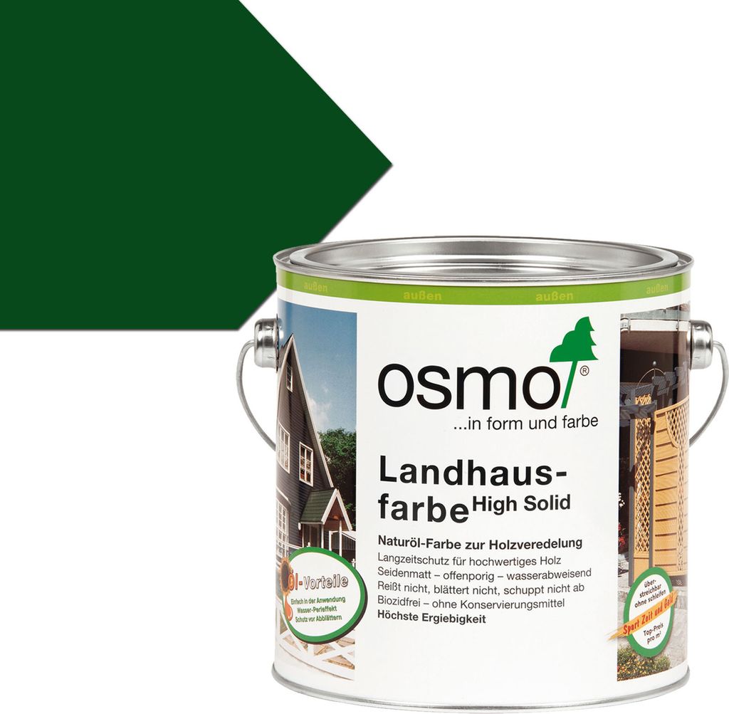 OSMO Landhausfarbe 2404 Tannengrün 2,5L Produktbild 