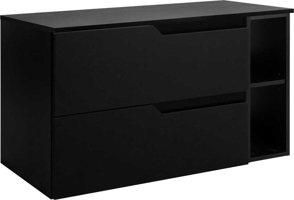 RODAN | Waschbeckenunterschrank - Schwarz - 100 cm - Mit Produktbild 