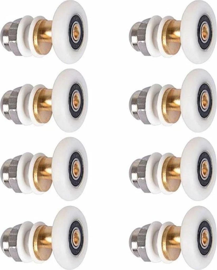 Duschtür - Duschtürrollen, Laufrollen, Gleitrollen, Ersatzrollen, 8 Stück, 27mm