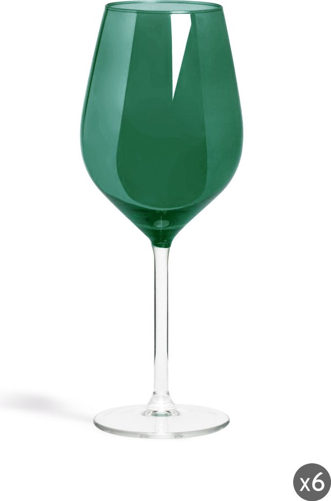 Excelsa Set Von 6 Gläser Color Wine Glas 50 Cl Grün