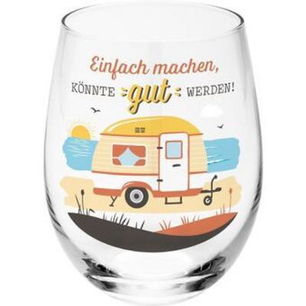 Sheepworld Trinkglas mit liebevoll gestaltetem Fernweh Meer Motiv, 100 ml