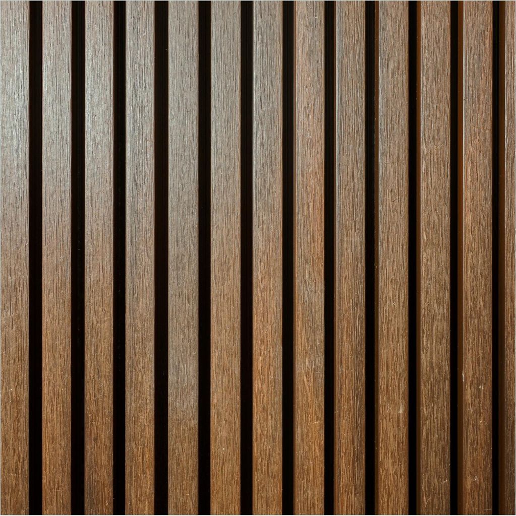Wallario Magnet für Kühlschrank / Geschirrspüler, magnetisch haftende Folie - 60 x 60 cm, Motiv: Holzlamellen in Braun