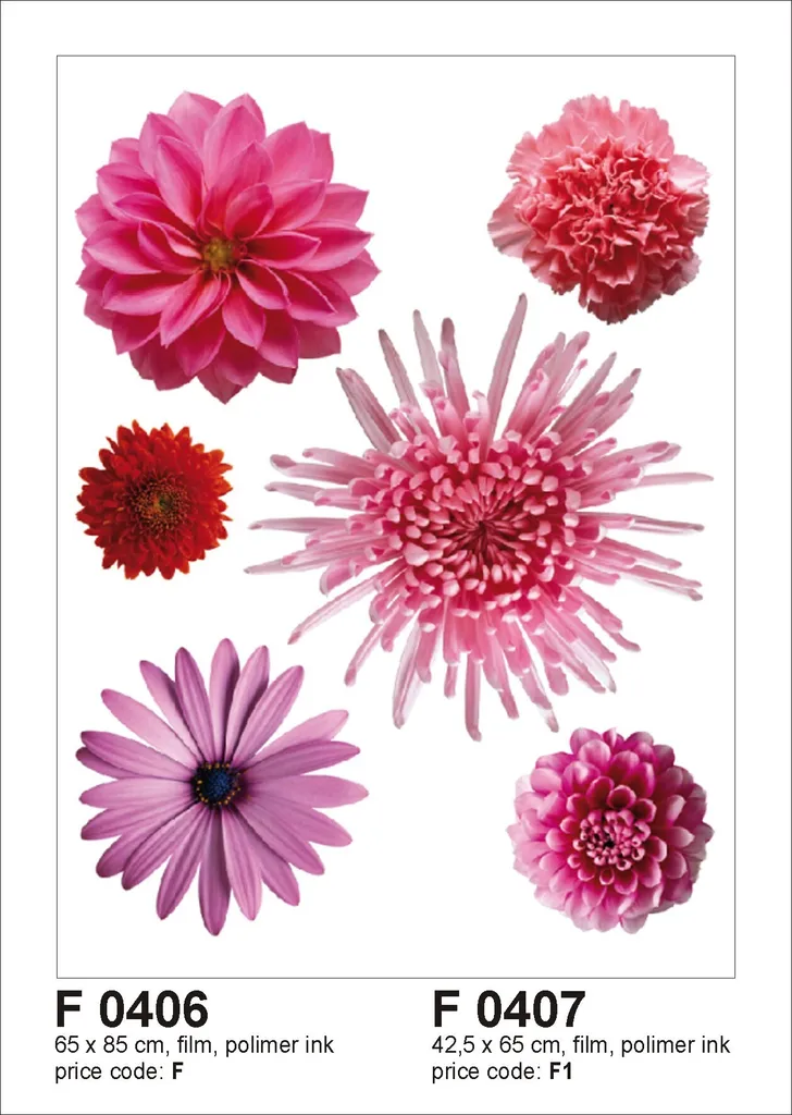 Décoration Murale Autocollante Fleurs Roses 85x65 cm pour Chambre