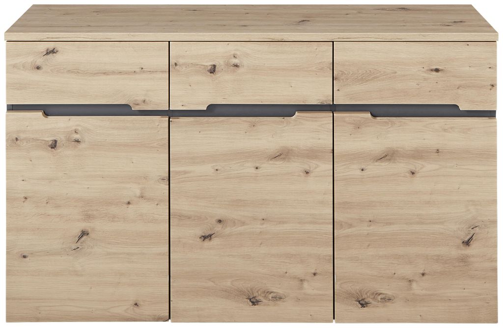 Kommode - 135 x 82 cm - 3 Türen - 3 Schubladen - Artisan Produktbild 