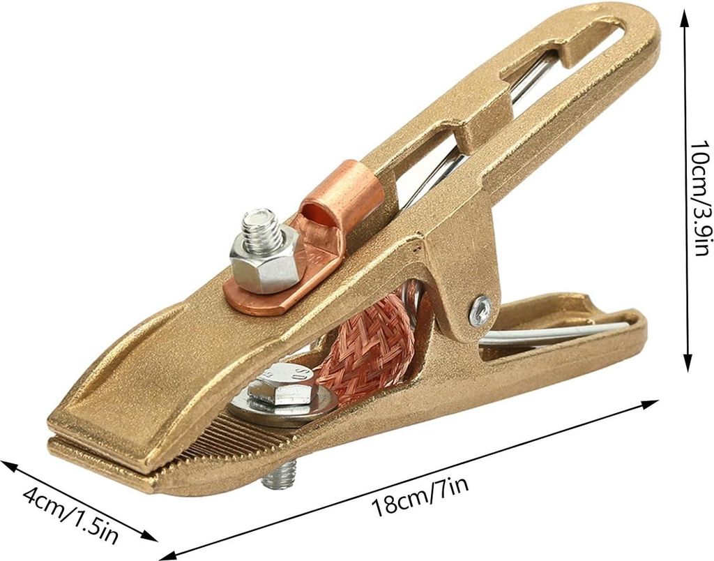 500A A-Form Schweißerdklemme mit Messingmaterial, Erdungsschweiß-Erdungsklemme, für Schweißmaschine, Werften, Maschinenbau (500A)