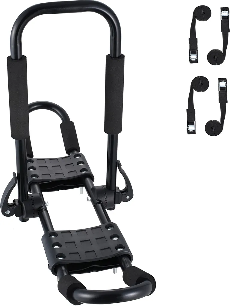 Support de Toit Kayak Universel J-Bar, Fixation Souple pour Canoë et SUP