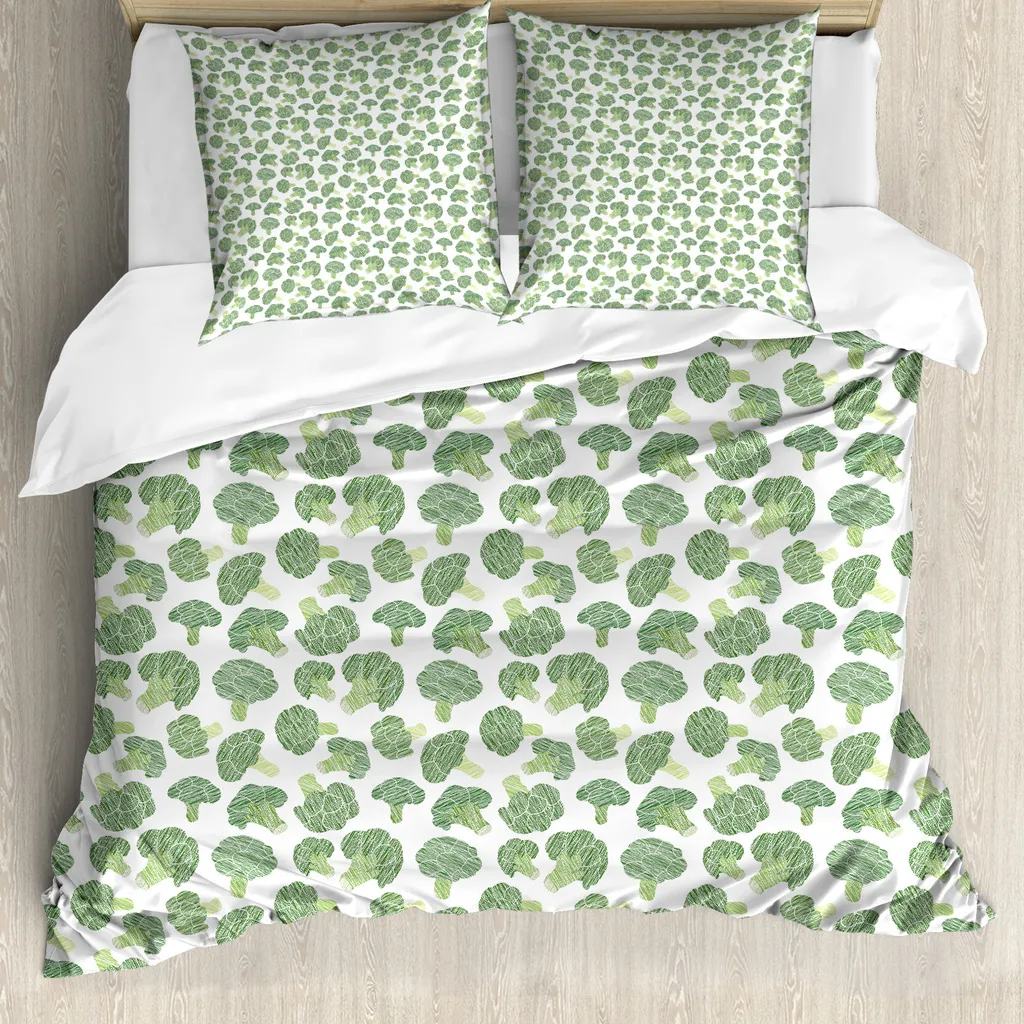 Set Copripiumino Verde Felce ABAKUHAUS Broccoli - Bio-Design