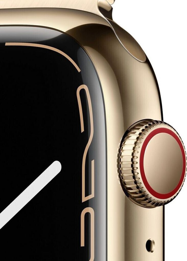 Apple Watch 7 deals Edelstahlgehäuse Cellular Gold, 92 Prozent, 45mm