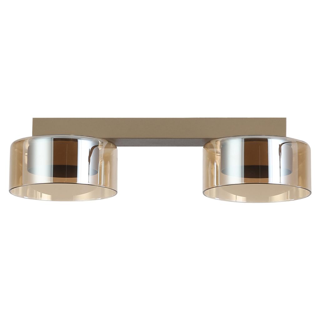 MasterLED Deckenleuchte 2-flammig GX53 Kaschmir Amberglas Produktbild 