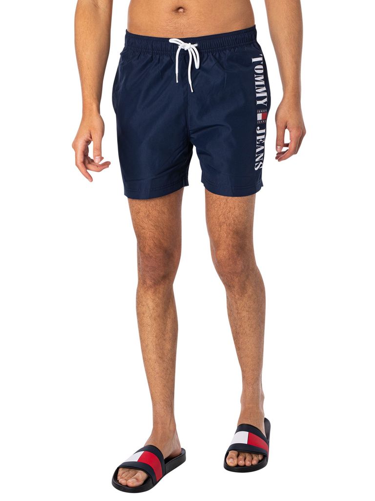 Tommy Jeans Herren Slim-Fit-Badeshorts, Blau