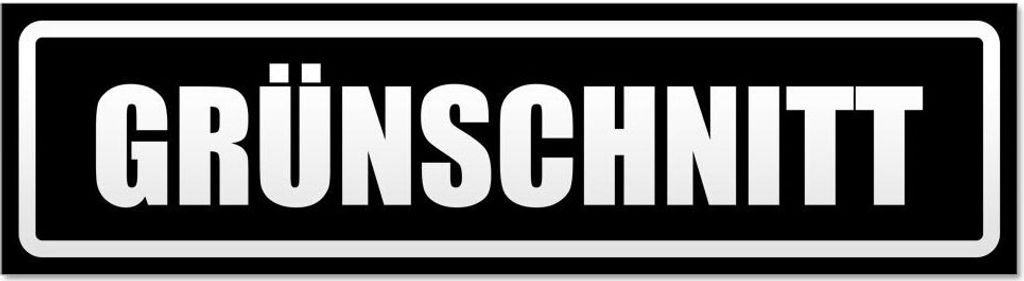 Kiwistar Grünschnitt invertiert Magnetschild Schild magnetisch - 60cm Schwarz - Magnetfolie für Auto PKW Kfz