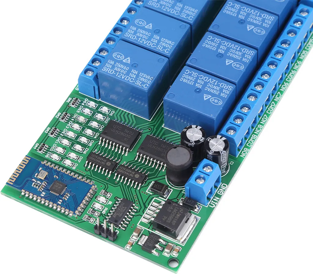 Module de relais Bluetooth 12V carte de commutation 16 voies Android
