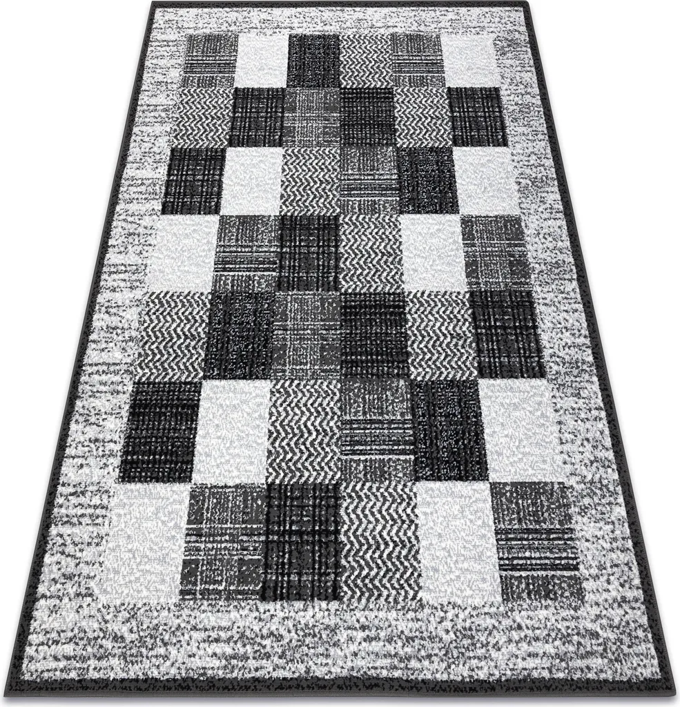 Tapis BCF Morad RAFIA rectangle gris 200x300 cm au style géométrique