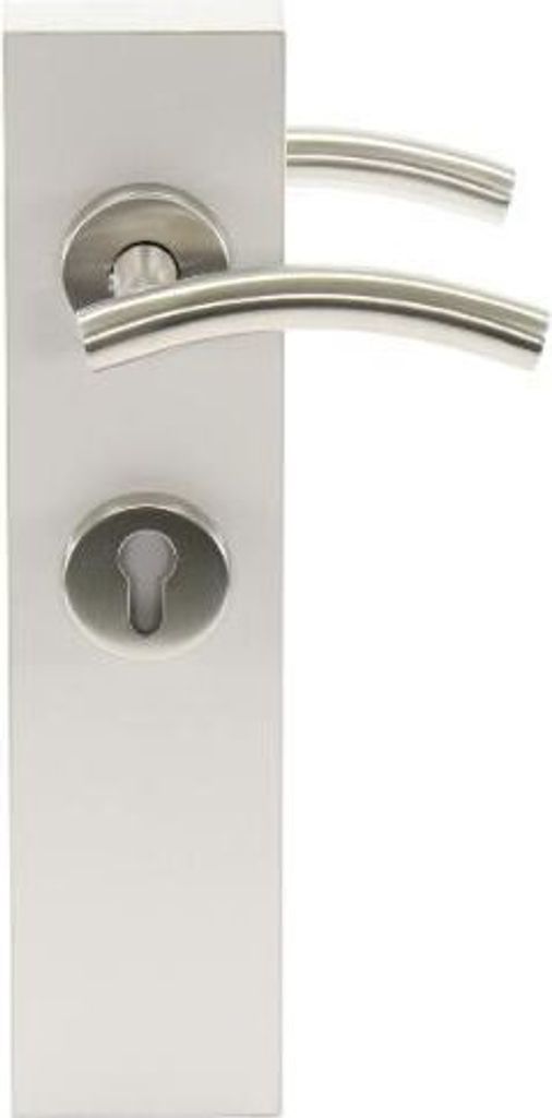 MARCHESI Drückergarnitur MOSKAU - auf Rosette PZ, 38 - 45, Edelstahl matt