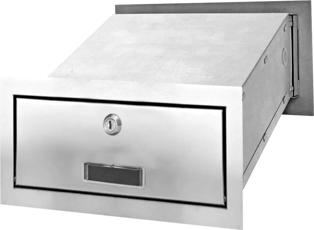 Boîte aux lettres murale à encastrer inox 6PN avec profondeur variable